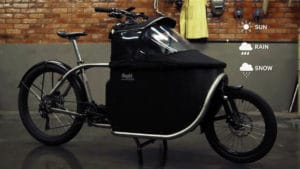 Regenverdeck für das E-Cargobike Bogbi