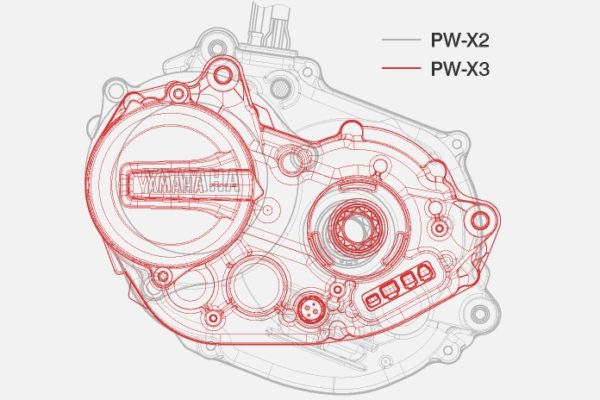 Comparación de tamaño entre los motores Yamaha PW-X3 y PW-X2