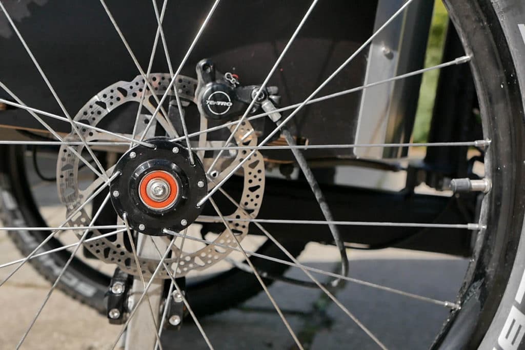 Hydraulische Scheibenbremse am E-Bike Calderas Gravel von Sblocs