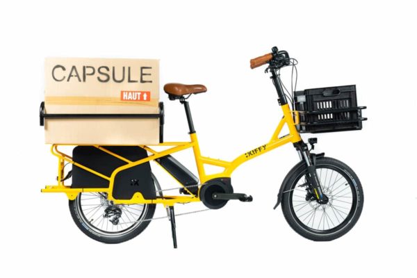 E-Bike Kiffy Capsule MT 2022 cargada con cajas